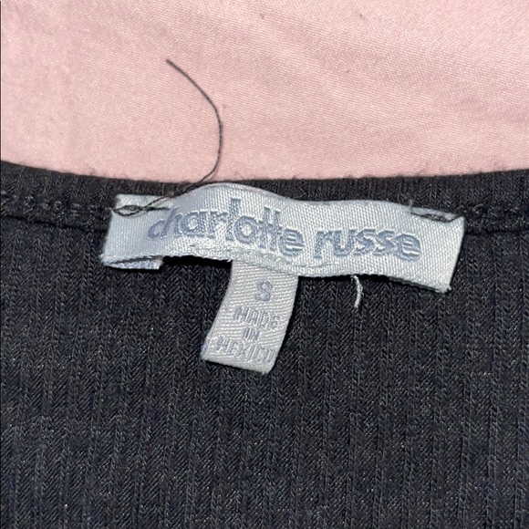 Black Ribbed Top - Picture 3 of 3